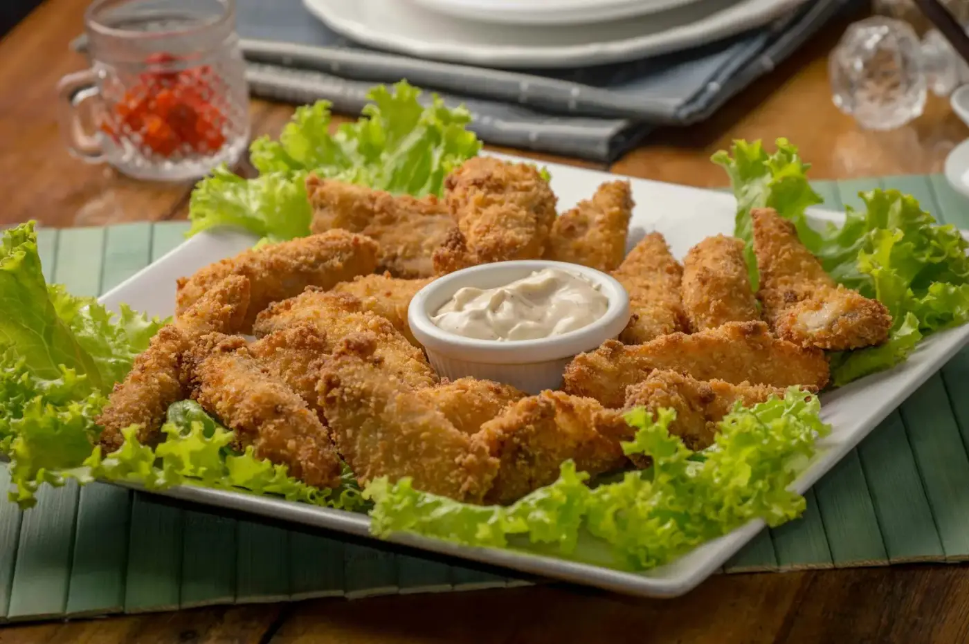 Crispy Firecracker Chicken Wraps with spicy-sweet sauce