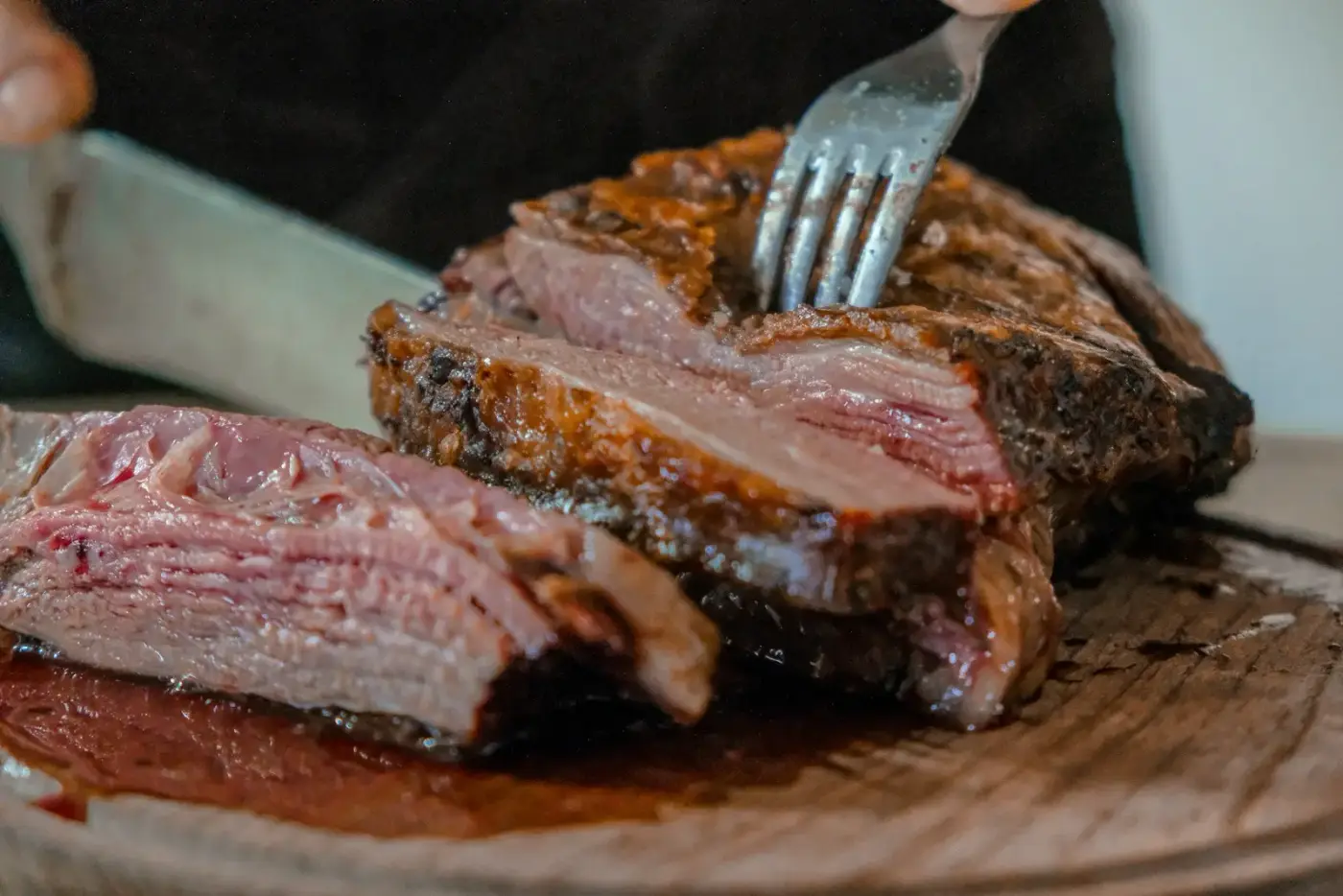 Fire-Grilled New York Strip steak on a plate